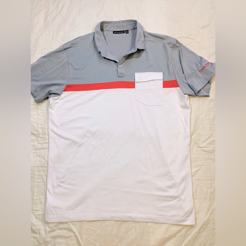 Mens Devereux Pima Cotton Stretch Golf Polo Shirt Large‎